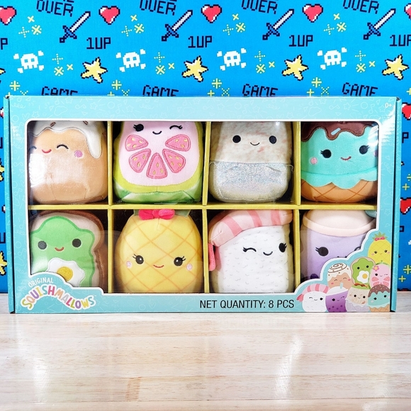 Squishmallows Other - Squishmallow Sushi Cinnamon Boba Tea Burrito Toast Guava Pineapple 5" 8 Pack New